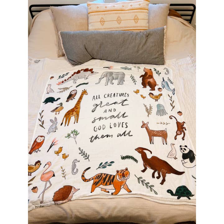 Creatures Great And Small Bamboo Cotton Muslin Swaddle and other Purchase Wholesale swaddling blankets. Free Returns & Net 60 Terms on Faire trending on Faire.