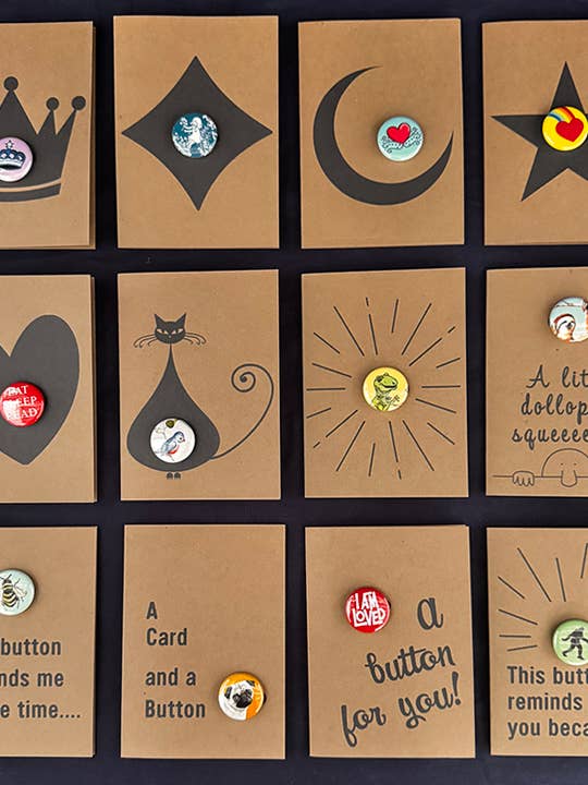 ¡¡Tarjeta y botón!! para venta al por mayor de The Button Girl