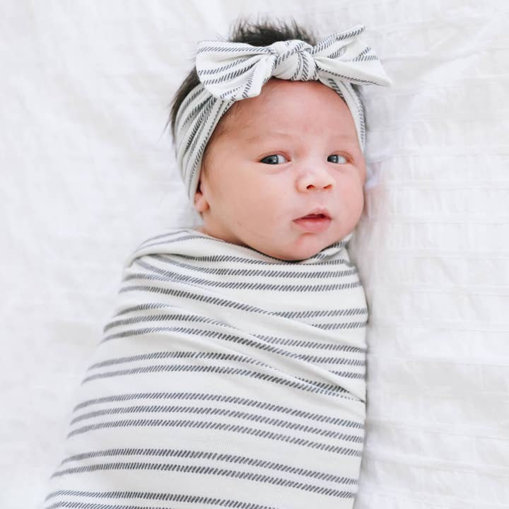 Knit Swaddle Blanket - Midtown for wholesale by Copper Pearl