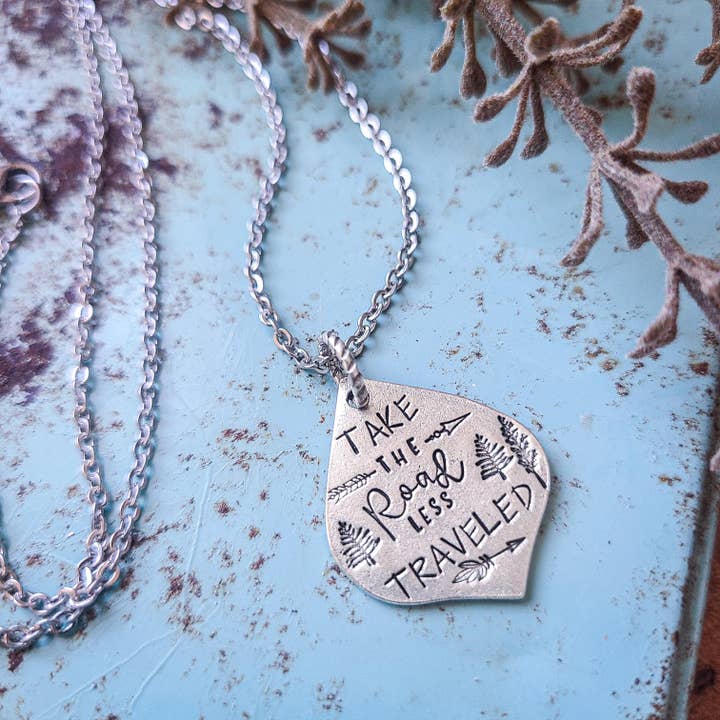 Take the Road Less Traveled for wholesale by LITTLE BLUE BUS JEWELRY