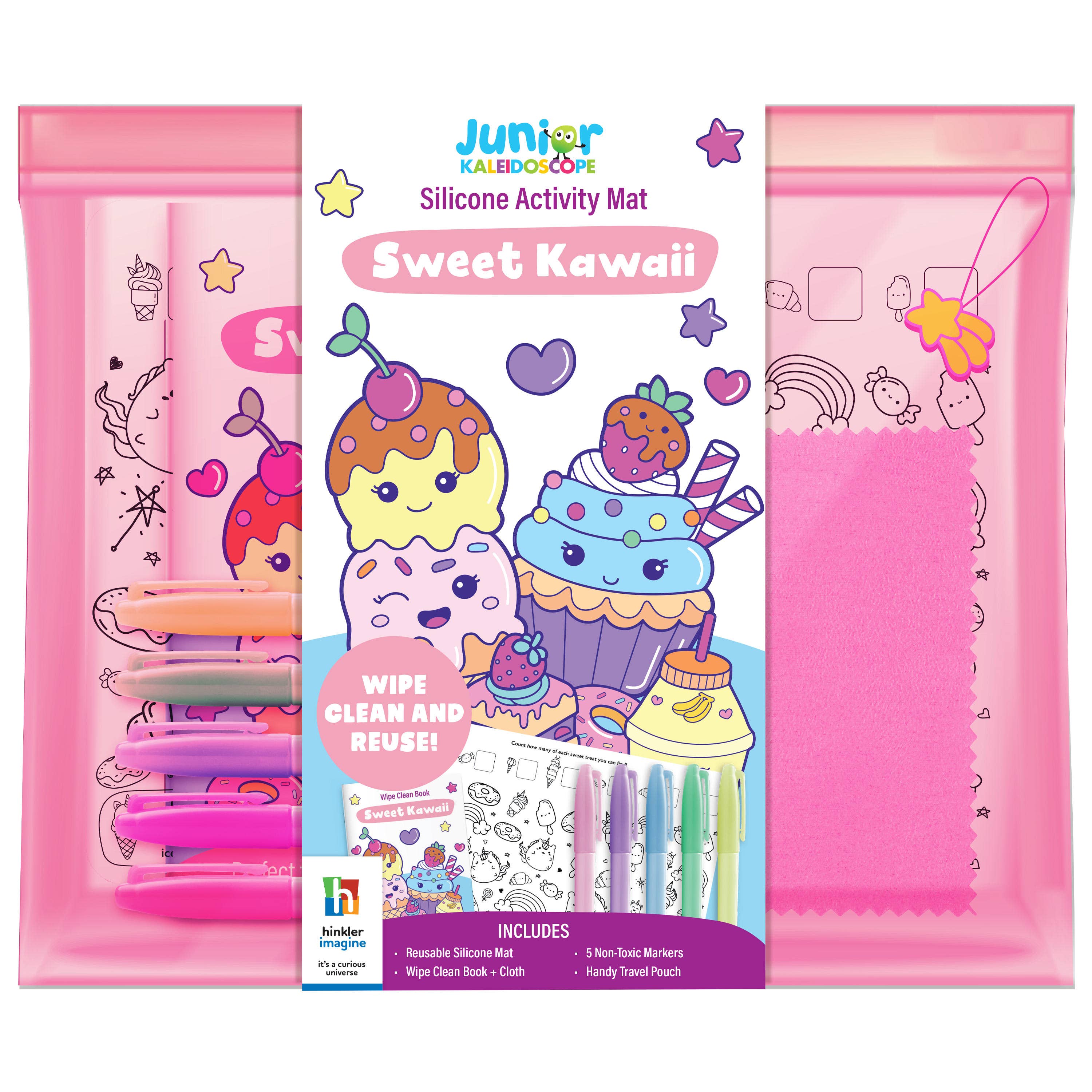 Hinkler Australia - Wholesale Colouring and activity book – kids and baby - Jr Kaleidoscope Sweet Kawaii Silicone Games Mat0