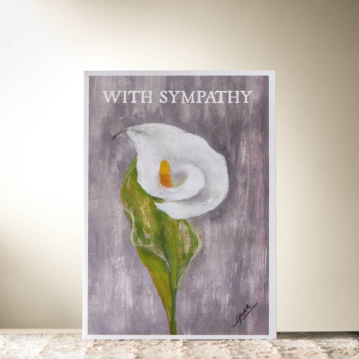 Lily "With Sympathy" Card by Guan for wholesale by HomeLess Made