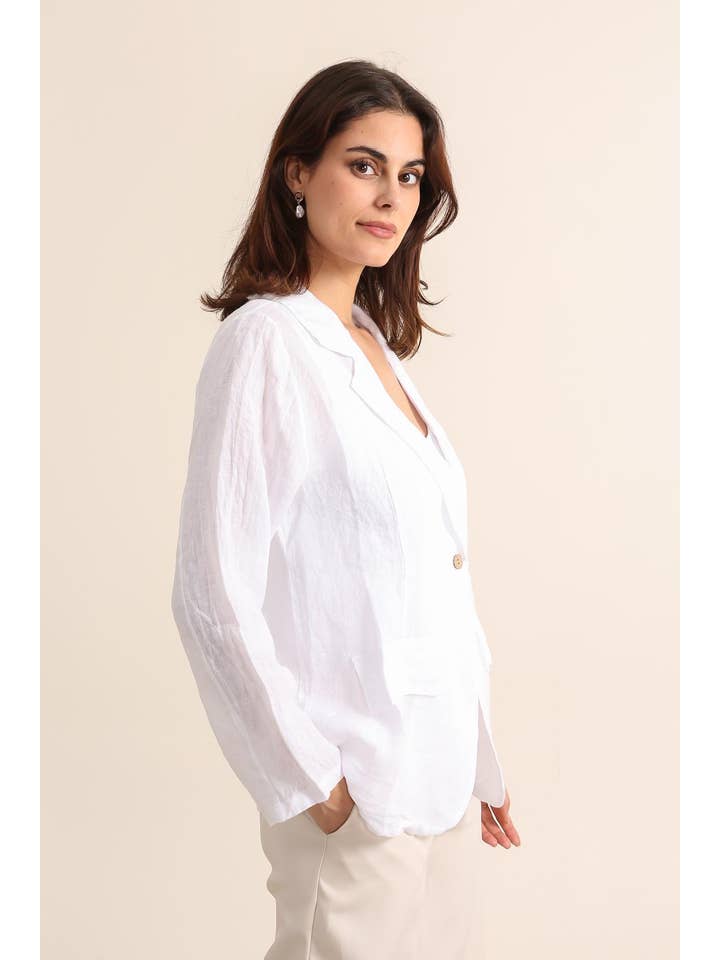 LÉA & LUC - Wholesale Jacket - Women's - 100% Linen Jacket REF. 345510