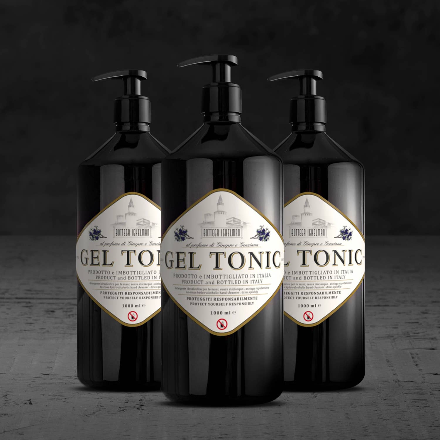 piuready – wholesale Hand sanitiser – TONIC GEL - 1000 ml (9 pieces)1