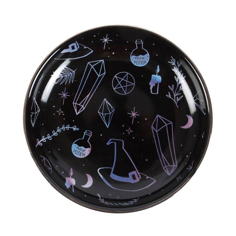 Something Different Wholesale - Wholesale Jewelry Dish - Crystal Witch Print Trinket Dish1