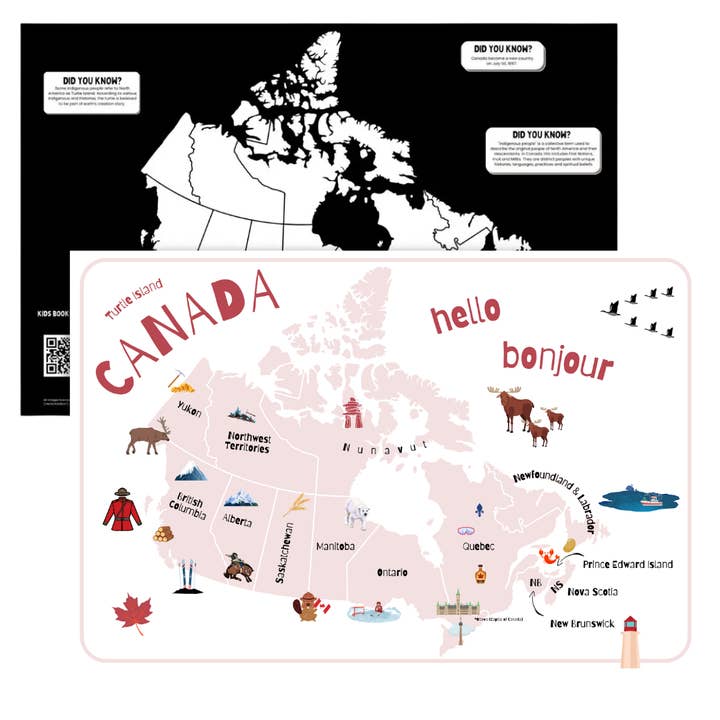 Doodle Paw Press - Wholesale Placemat - Map of Canada | Kids Educational Placemat 3