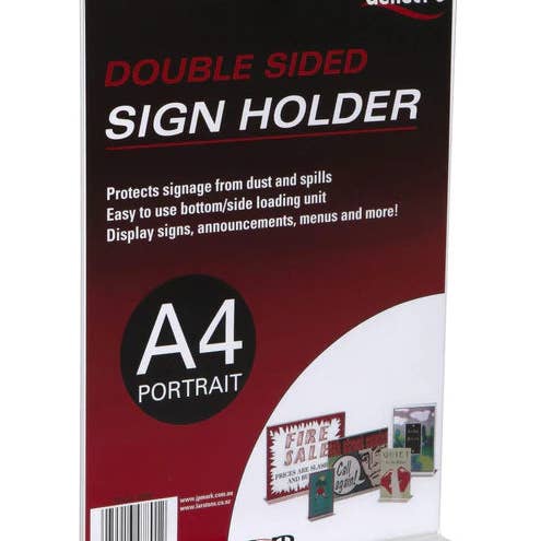 A4 double-sided counter sign stand for wholesale by Binnie Baby