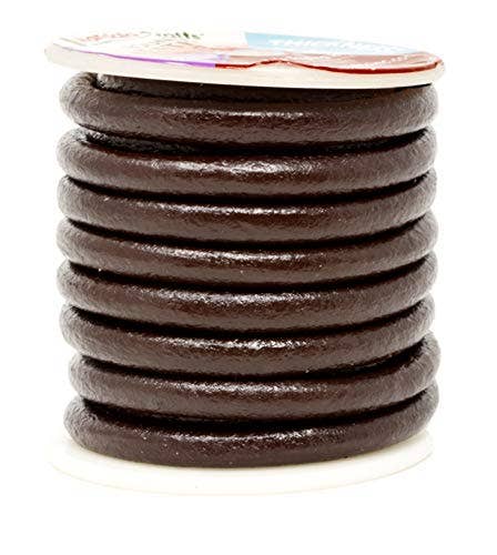 Mandala Crafts - Wholesale Craft Supplies - Mandala Crafts Round Cowhide Genuine Leather String Cord, Natural Rawhide Rope for Jewelry Making, Kumihimo Braiding, Shoelaces16