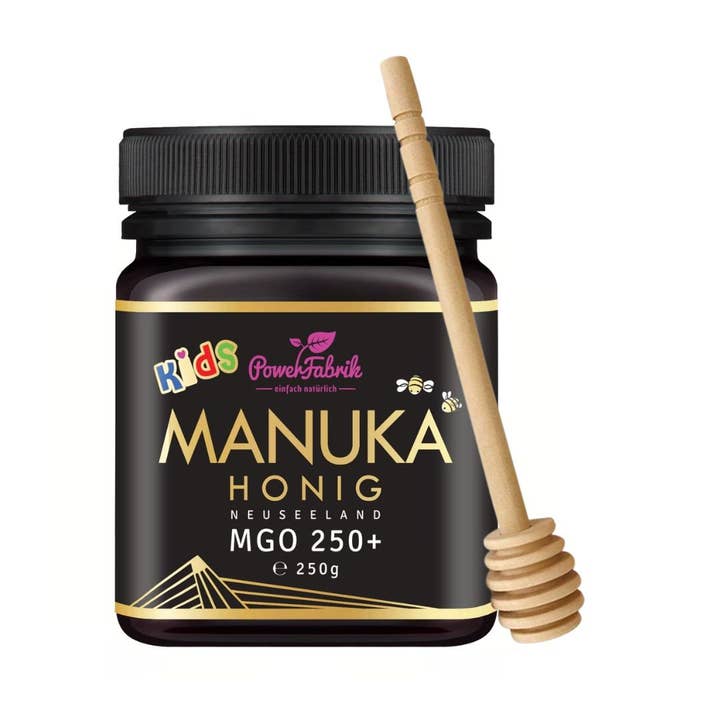 Manuka honning børn, MGO 250+, 250g, ORIGINAL fra New Zealand for engroshandel hos Power Fabrik
