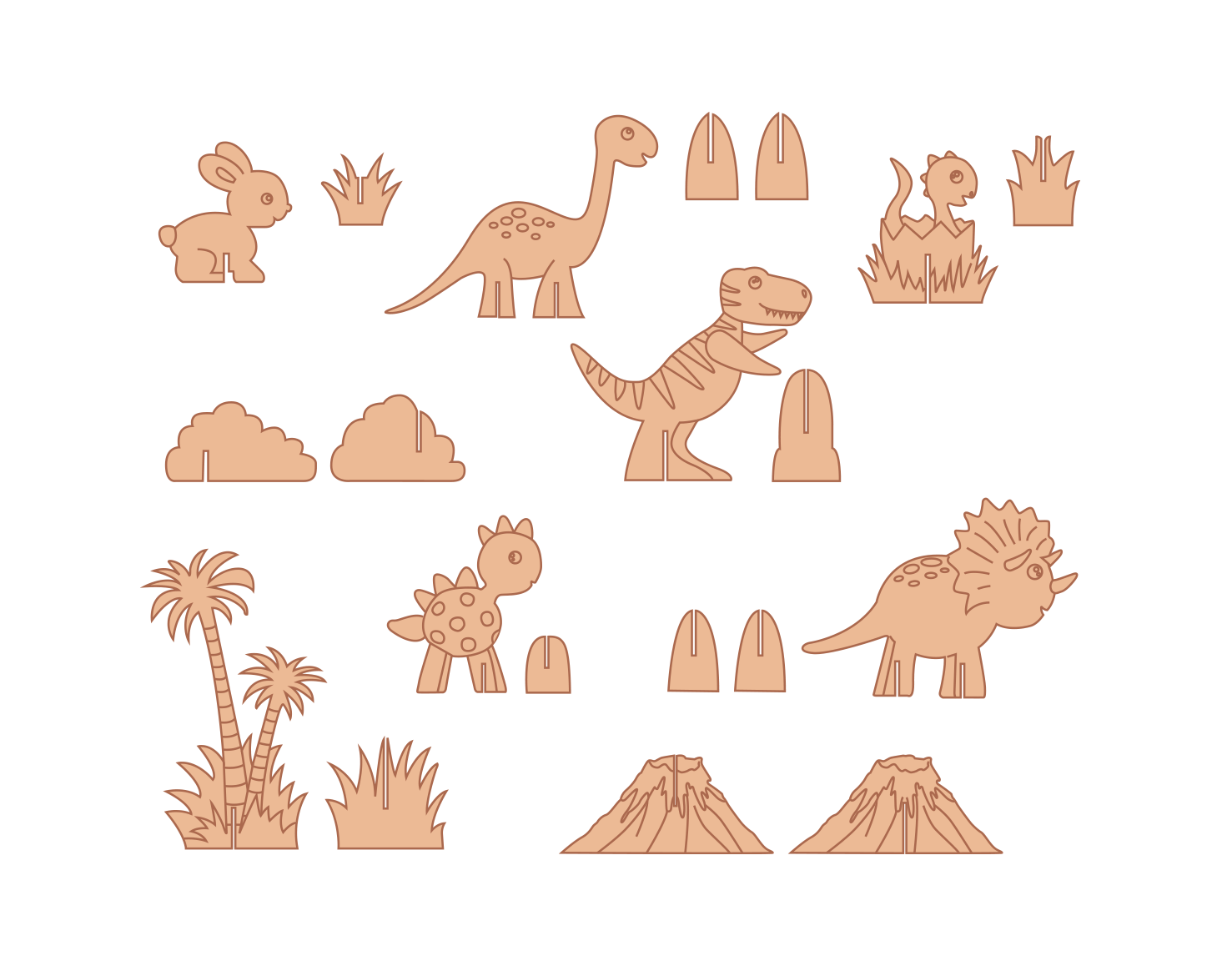 FLOMI - Wholesale DIY Craft Kit - Kids - Eco-Friendly 3D Creative Kit – Coloring – Dinosaurs 4+2