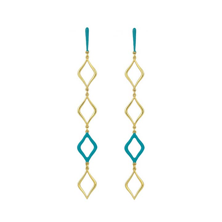 Orecchini Aesthesis — Oro, Smalto per la vendita all'ingrosso da parte di Eleni Orfanou