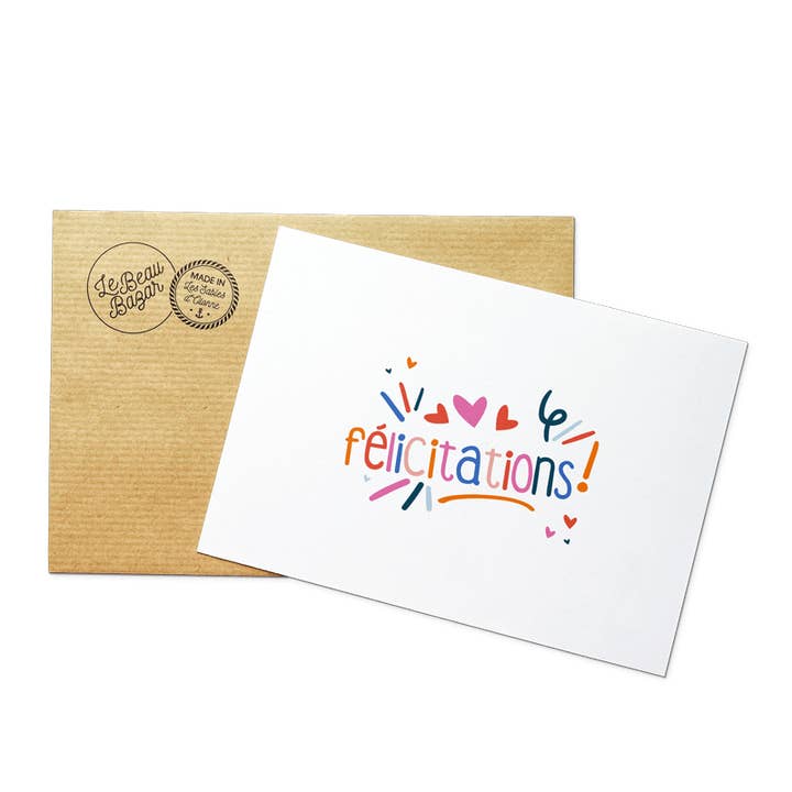 Ansichtkaart Gefeliciteerd! voor wholesale door Le Beau Bazar