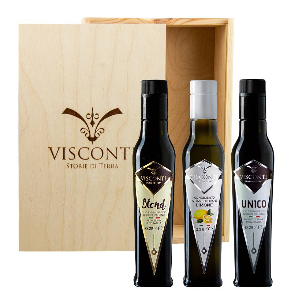 Coffret Cadeau Noël : Huile d'Olive Extra Vierge Bio Italienne