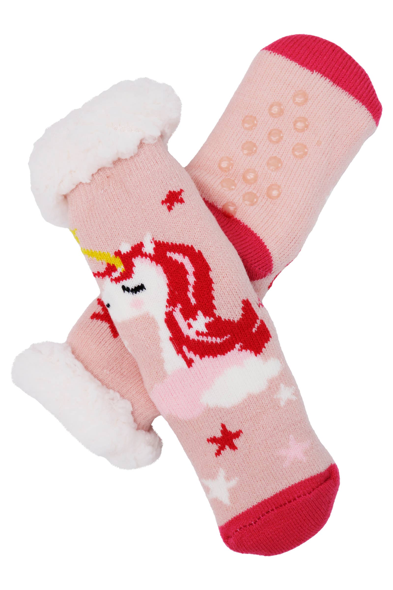 Cap Zone – wholesale Socks – Child – Kids Unicorn Fuzzy Fleece Cozy Lounge Socks2