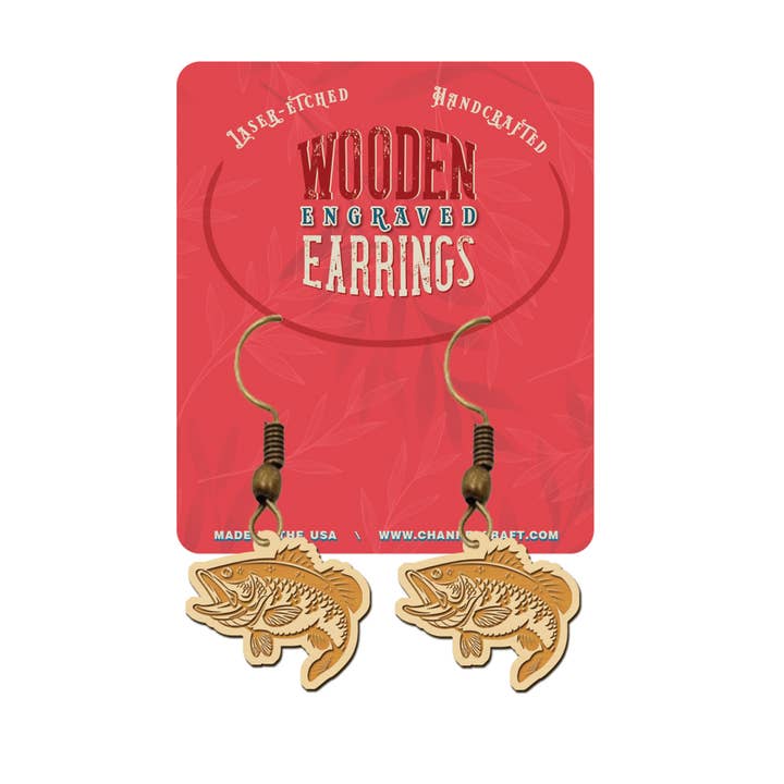 Wooden Earrings for wholesale by Channel Craft