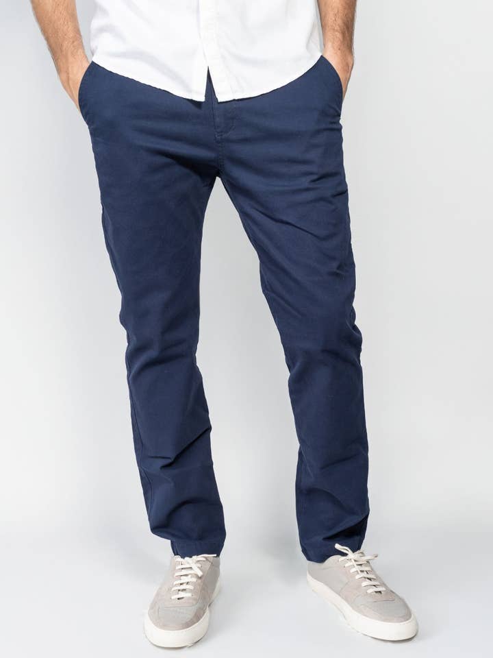 Navy Blue Elastic Pants for wholesale by DANTE