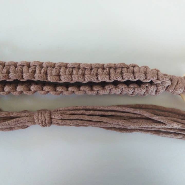 Classic Macrame Plant Hanger - Mink for wholesale by Hedge Crafts By Kristina