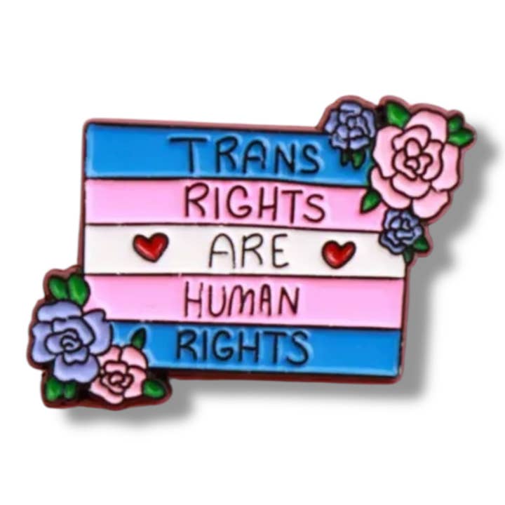 Kinky Pleasure - Wholesale Lapel Pin/Button - Kinky Pleasure - KPB060 - Badge / Pin - Trans Rights Are Human Rights5