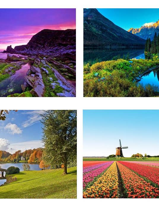 Set 4 Tovagliette plastificate Paesaggi bellissimi per la vendita all'ingrosso da parte di DB GROUP SRL