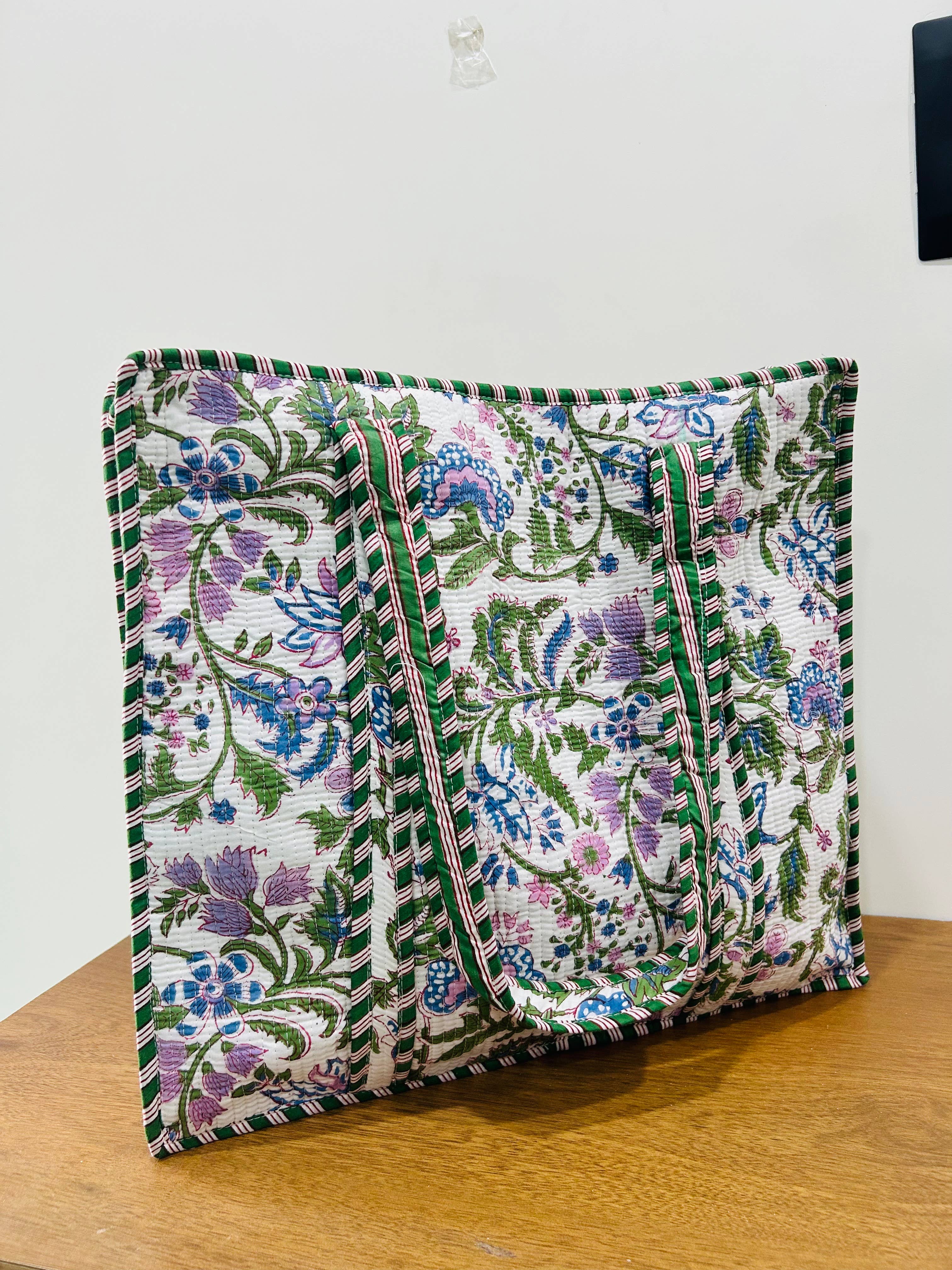 Meghcraft - Wholesale Tote Bag - Women's - Cotton Quilted Tote Bag Floral Block Print Beach Bag 3