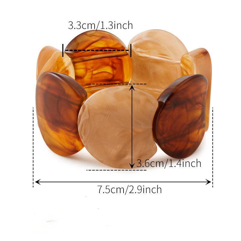 Dipped Shop - Wholesale Bangle Bracelet - Trendy Irregular Texture Acrylic Bangle Bracelet DP25E7677