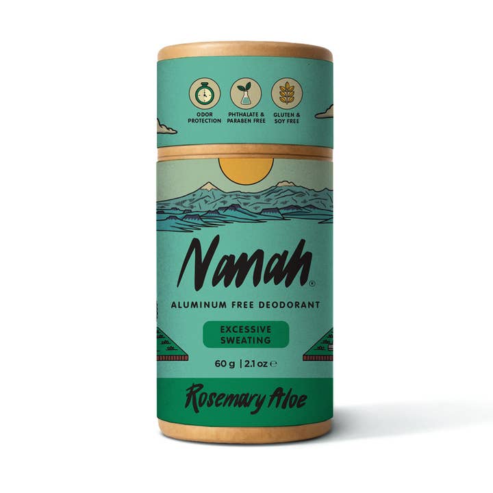Rosemary & Aloe Aluminum-Free Deodorant For Active Lifestyles | Made in Mexico | Plastic-Free | Vegan | 2.12 oz (60 g) for wholesale by Nanah Mexico