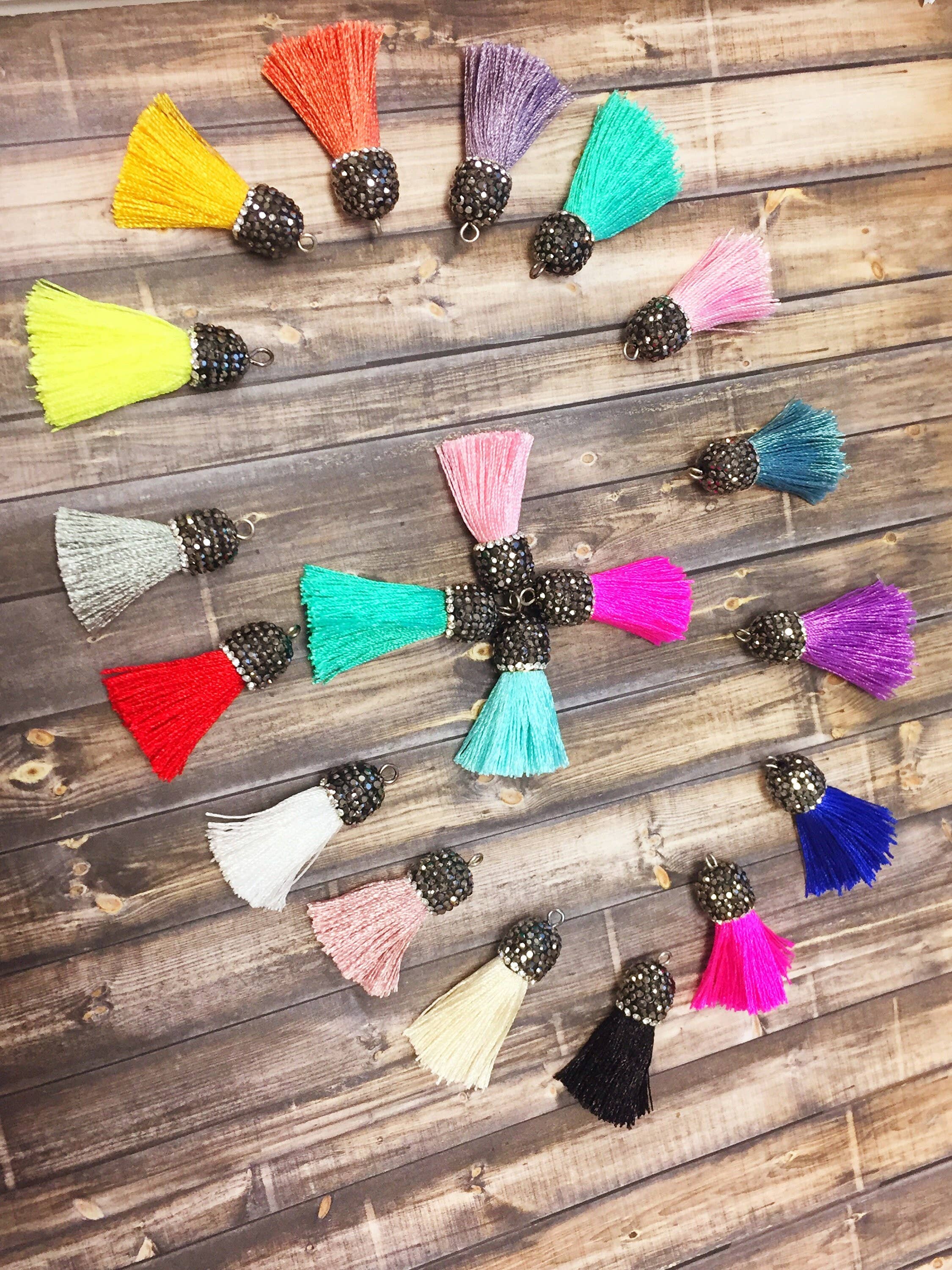 The Bead Bazaar - Wholesale Keychain - Women's - Tassel, Tassels, Jewelry Tassels, Tassels For Jewelry, Mini Tassels, Tassel Garland, Mini Tassel, Tassels For Keychain, Tassel Jewelry, Mini6
