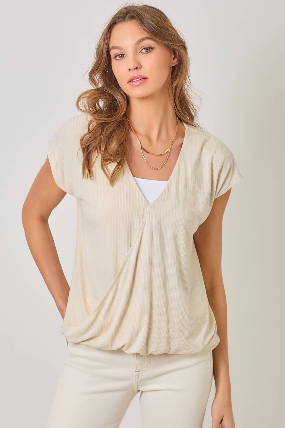 Mystree - Wholesale Knit Top - Women's - 60952 Surplice Neck Top8