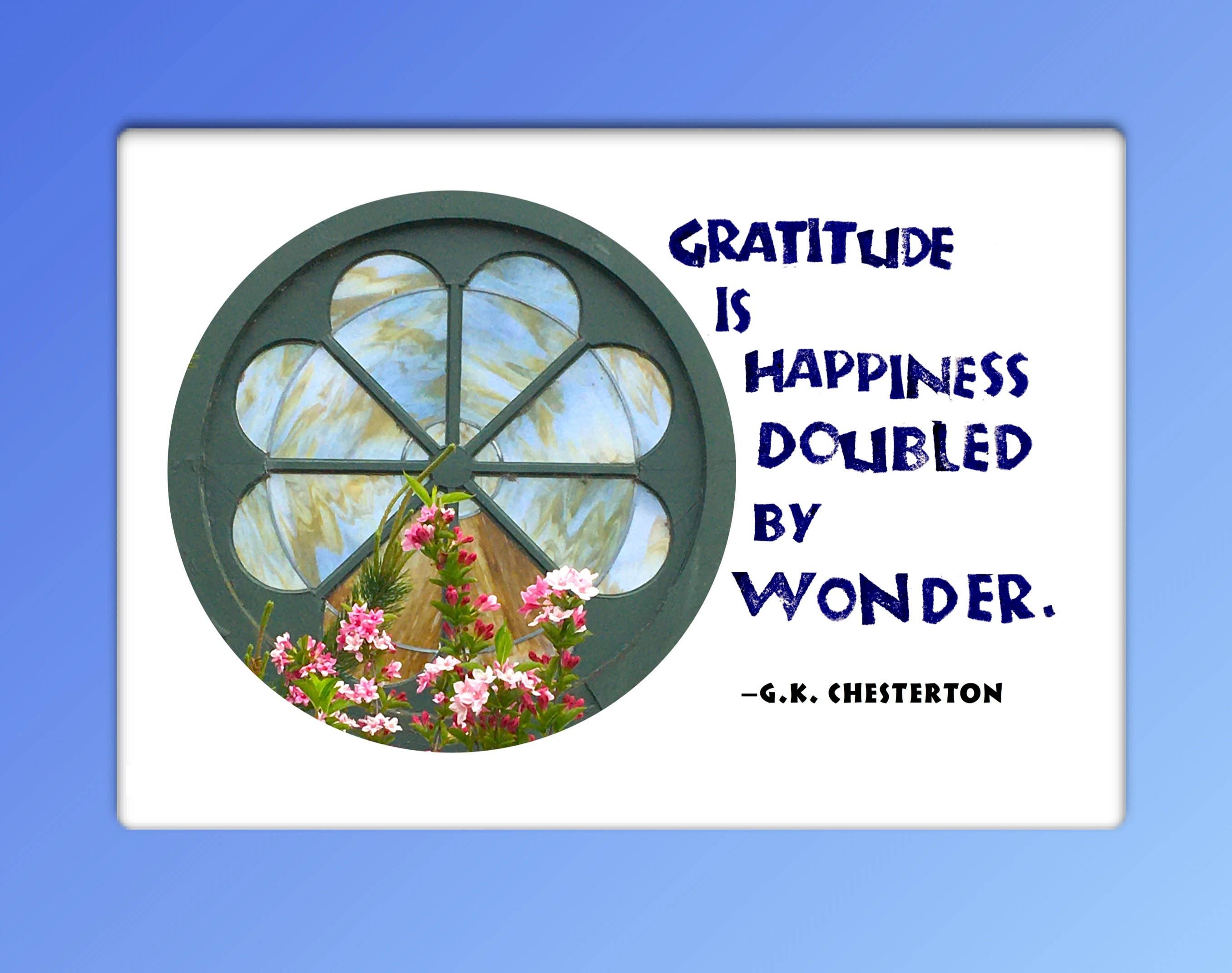 ArtLight Media – wholesale Everyday greeting card – Card G007 Gratitude Is -- G.K. Chesterton0