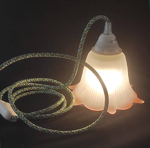 Le Siècle des Lumières - Vendita all'ingrosso Lampada da scrivania/d'accento - Lampada da tavolo Tulipano in vetro con cavo decorato - Jeanne Barret