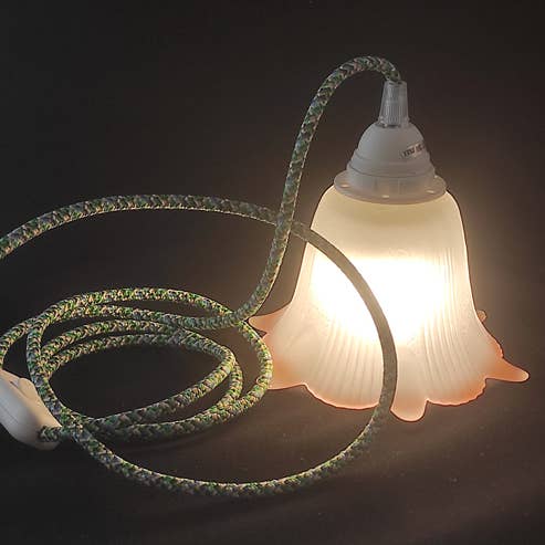 Le Siècle des Lumières - Vendita all'ingrosso Lampada da scrivania/d'accento - Lampada da tavolo Tulipano in vetro con cavo decorato - Jeanne Barret0