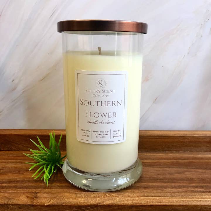Southern Flower Candle for wholesale by Sultry Scent Company