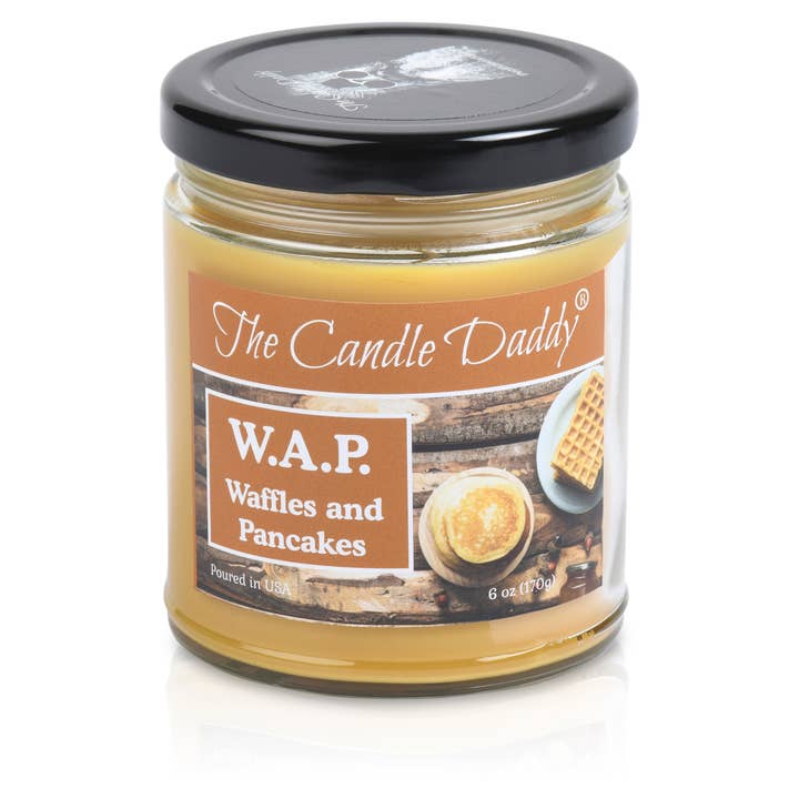 The Candle Daddy - Wholesale Jar/Filled Candle - W.A.P. - WAFFLES AND PANCAKES - 6oz Jar Candle WAP