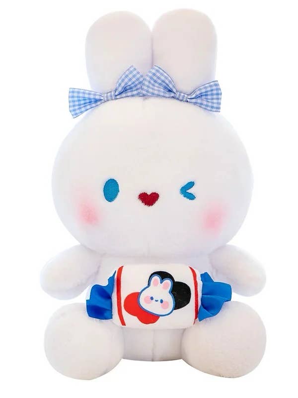 White Rabbit Candy Bunny Plushie for wholesale by Baby Snack Time