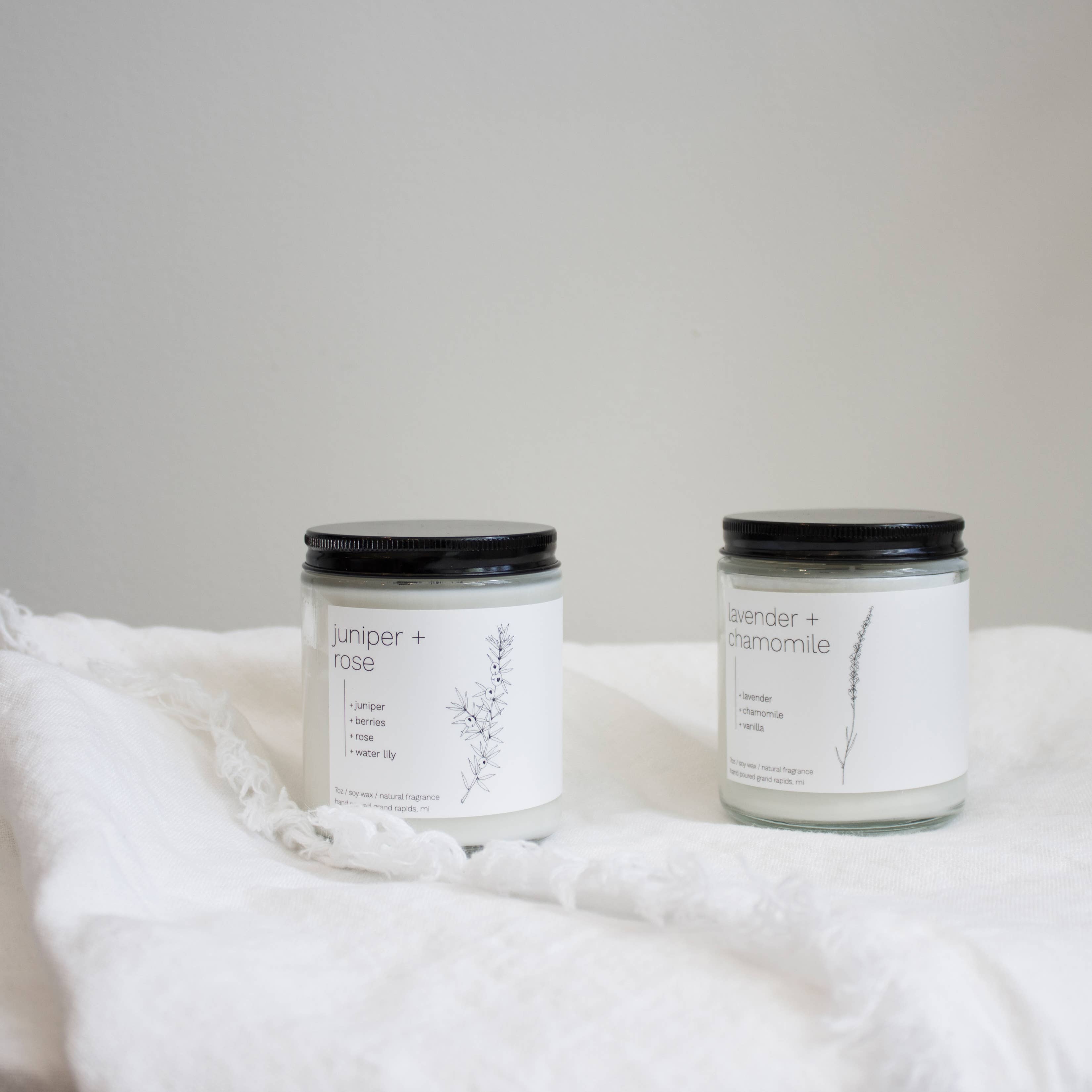 sable candle co. - Wholesale Jar/Filled Candle - Juniper + Rose 7oz Classic Soy Wax Candle5