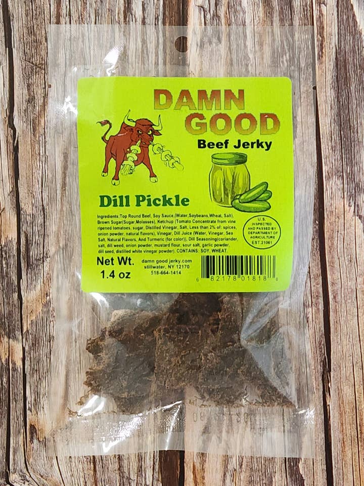 1.4oz Dill Pickle Beef Jerky for wholesale by Damn Good Beef Jerky