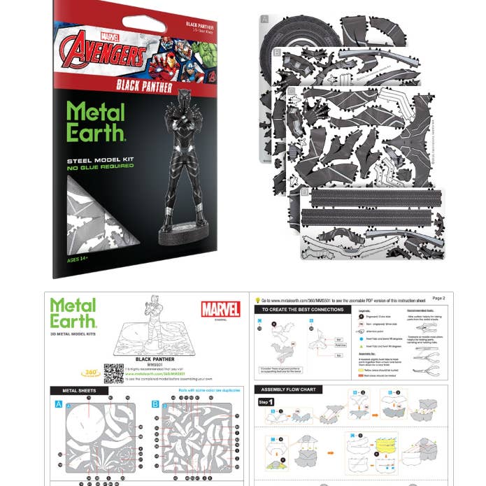 Black Panther - Metal Earth 3D model kit for wholesale by Metal Earth