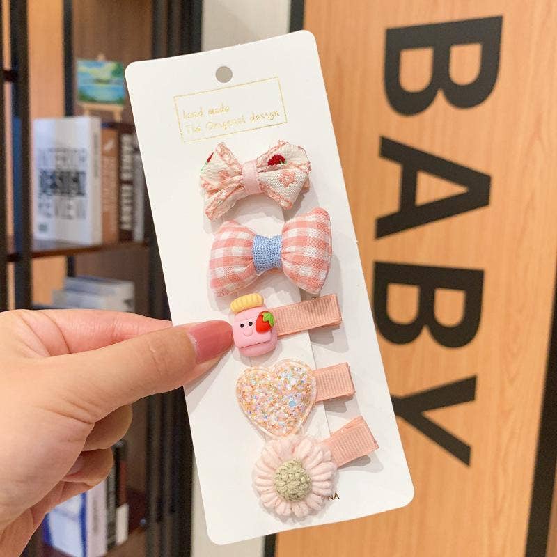 KiddieKickz - Vente Ensemble d'accessoires pour cheveux – enfant - Set de barrettes pour enfants en tissu2