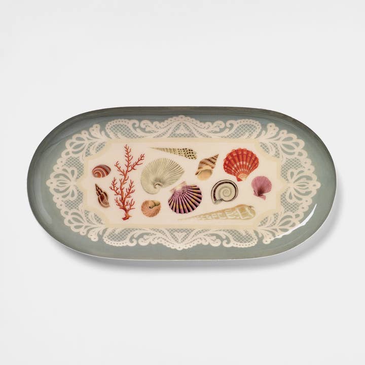 Oval Enamel Tray- Specimens of the Sea for wholesale by Roomytown