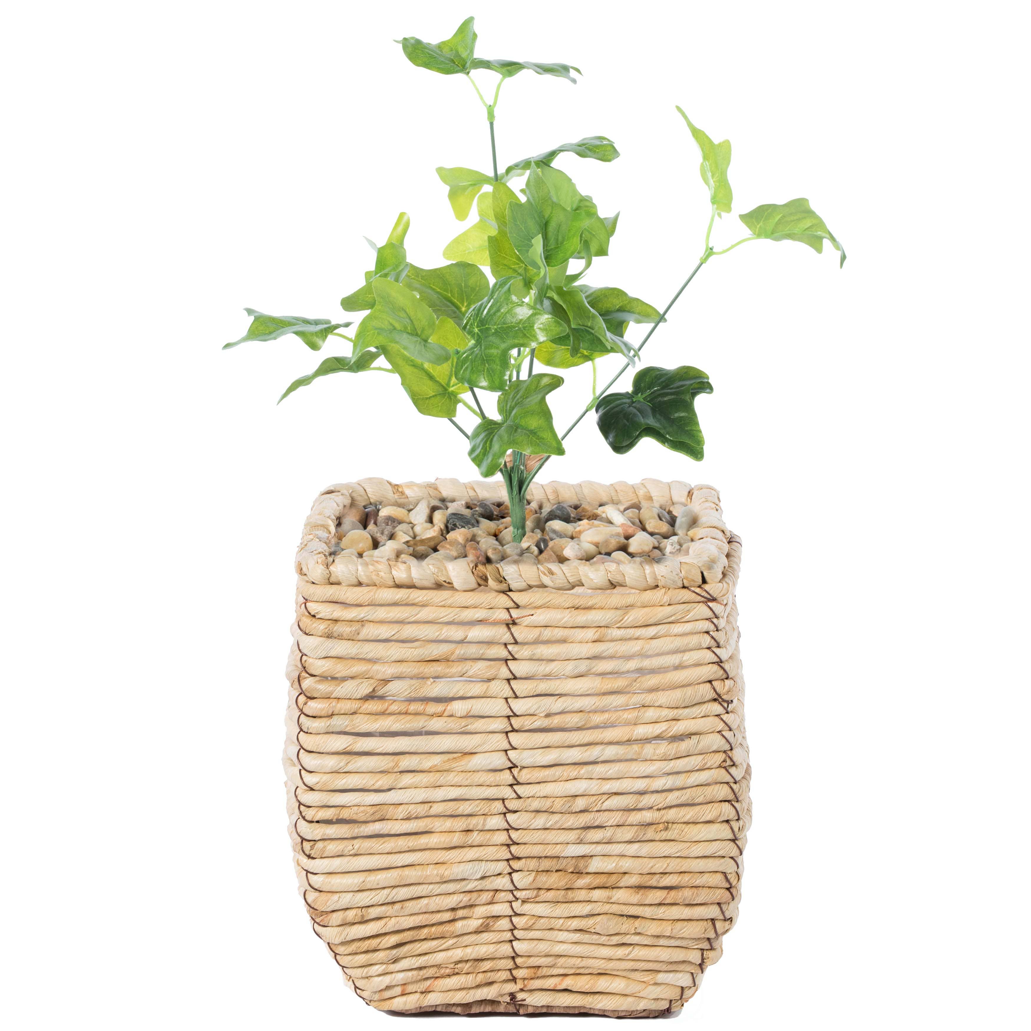Quickway Imports – Vaso de plantas por atacado – Plantador de vaso de flores quadrado tecido com forro de plástico19