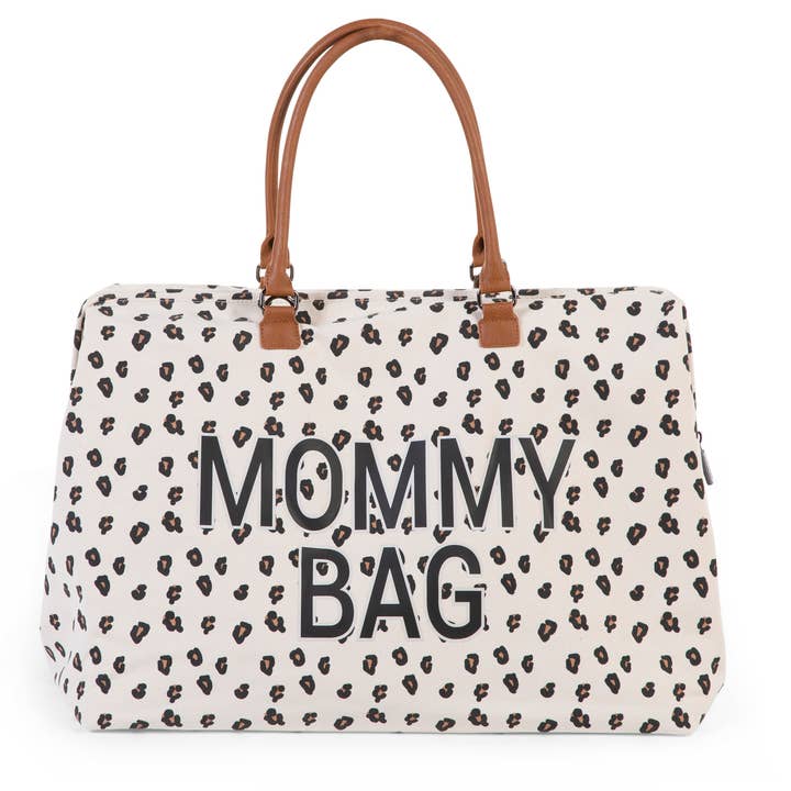 Childhome Mommy Bag, XL Diaper Bag - Canvas Leopard for wholesale by BEABA & Childhome