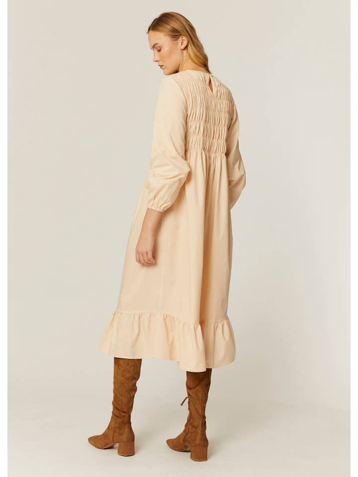 Pepaloves - Wholesale Dress - Women's - VESTIDO FRUNCIDO BEIGE4