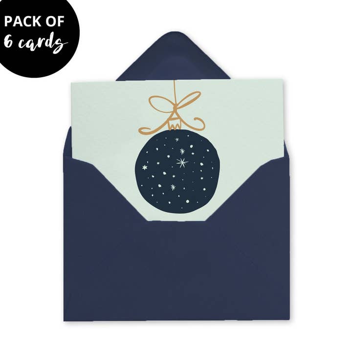 Mini Card Pack - Navy Bauble for wholesale by LOVELI