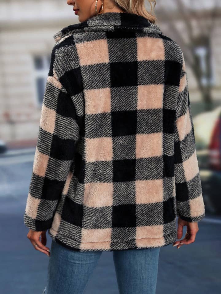 safistyle - Wholesale Jacket - Women's - Checkered Collared Jacket4