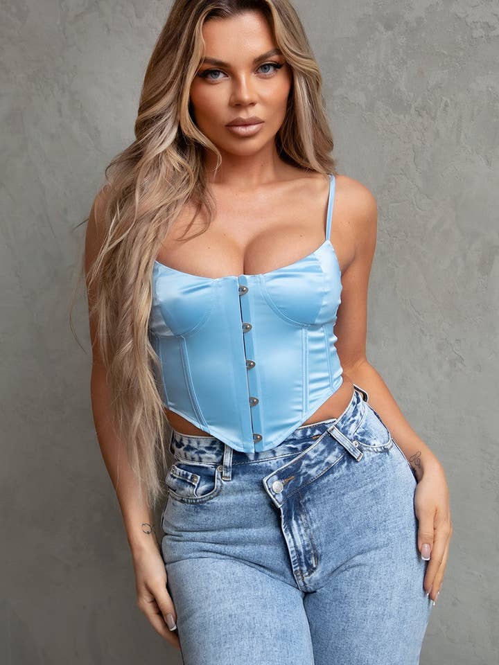TICTOC - Wholesale Corset - Women's - BOLD Solid Stretch Satin Corset
TH28224-BOLD