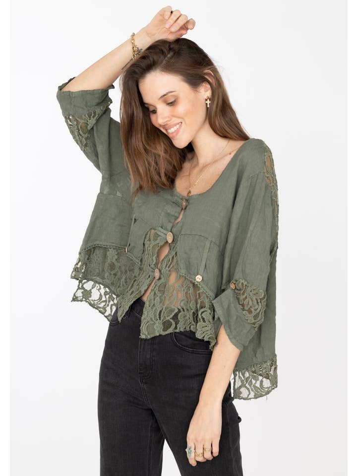 LINEN & COTTON HOUSE - Wholesale Jacket - Women's - VEST IN LINEN 9207 SPRING SUMMER