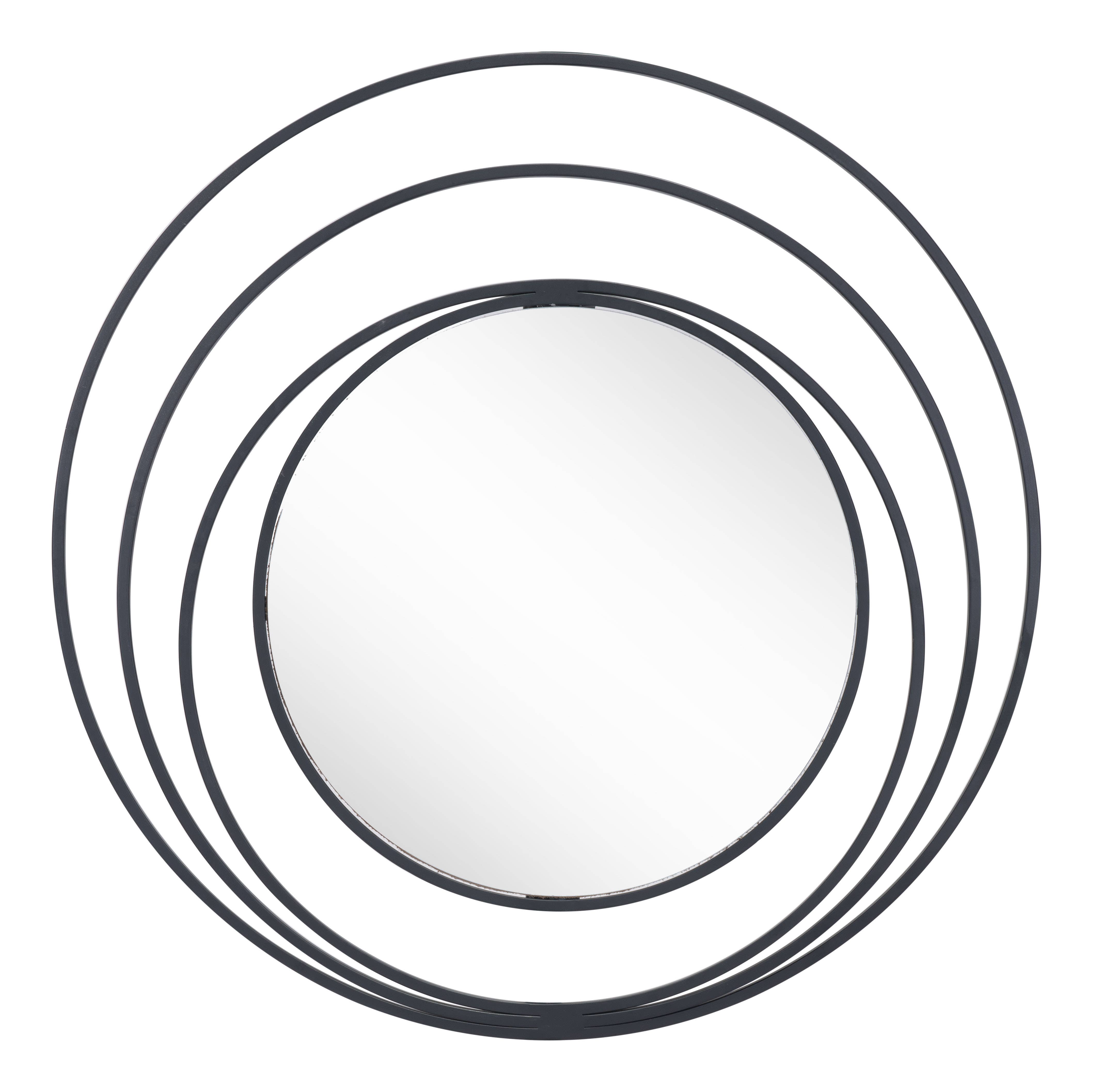 Zuo Modern - Wholesale Wall Mirror - Luna Round Mirror Black1