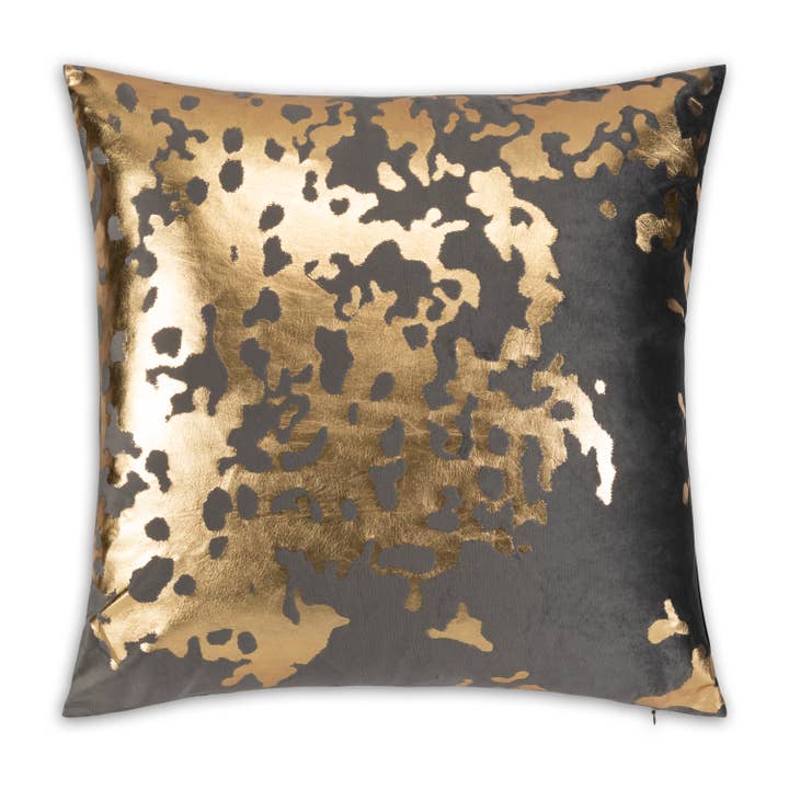 Elise Charcoal Gold Pillow for wholesale by Cloud 9 Design