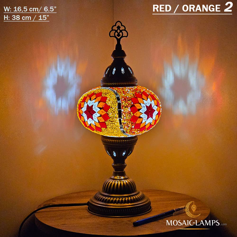 Mosaic Lamps - Vendita all'ingrosso Lampada da scrivania/d'accento - Lampada da tavolo grande a globo con mosaico turco, Marrakec, oltre 10 colori73