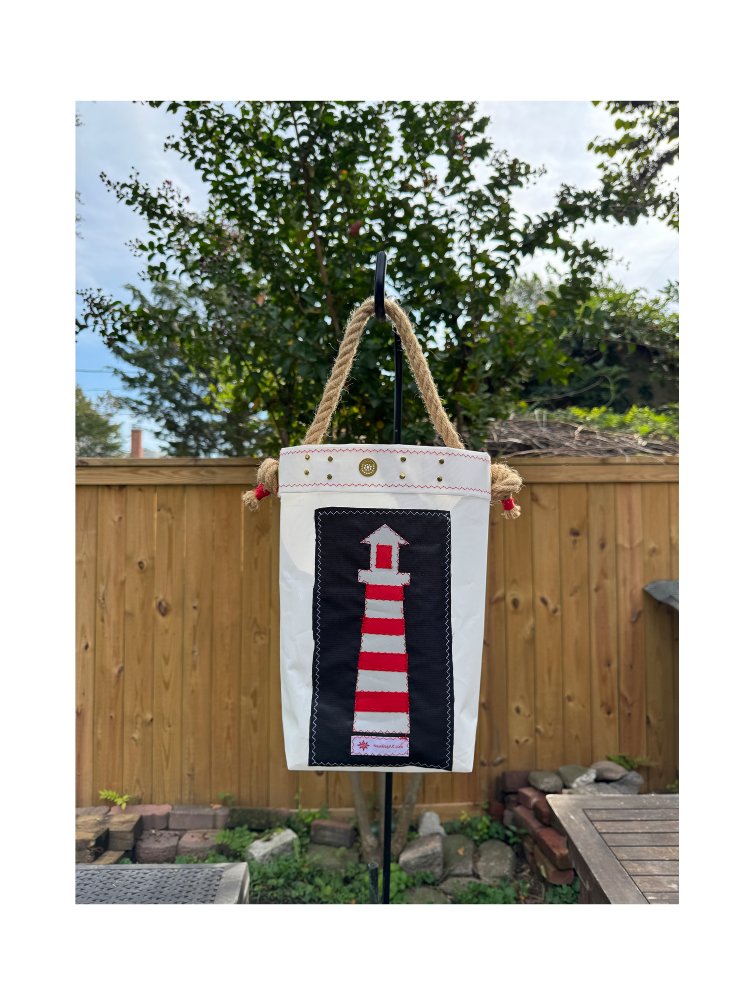 NautiBagsUS - Wholesale Beach Bag - Sailcloth Lighthouse Bucket Bag #10